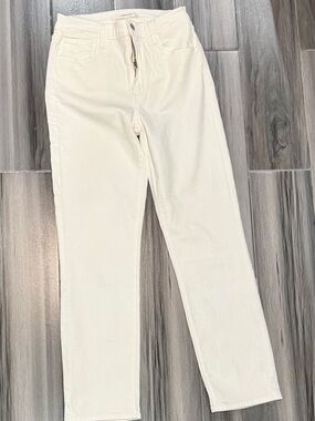 J Brand Straight Leg Alma Jeans in Off-White